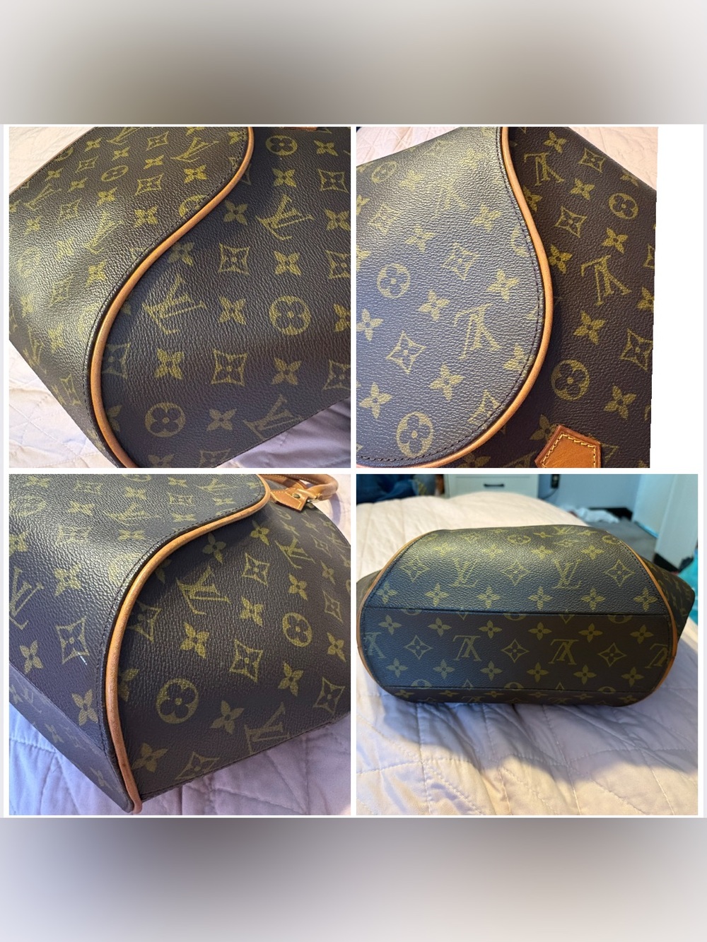 Louis Vuitton Ellipse MM Discontinued Vintage Classic Monogram Hand Bag WITH COA - Picture 9 of 16